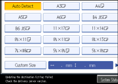 Operation panel screen illustration