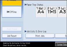 Operation panel screen illustration