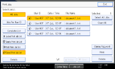 Operation panel screen illustration