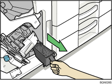 Staple waste box illustration