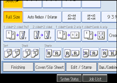 Operation panel screen illustration