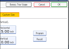 Operation panel screen illustration