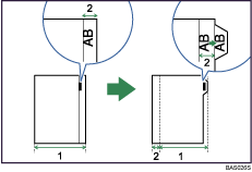 Illustration of copying onto tab stock