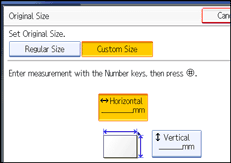 Operation panel screen illustration