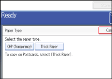 Operation panel screen illustration