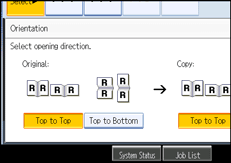 Operation panel screen illustration