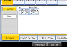Operation panel screen illustration