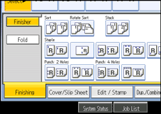 Operation panel screen illustration