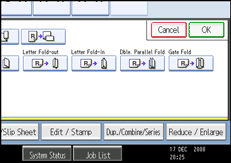 Operation panel screen illustration