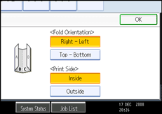 Operation panel screen illustration