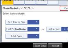 Operation panel screen illustration