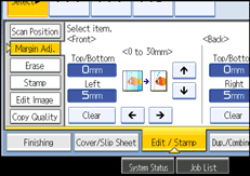 Operation panel screen illustration