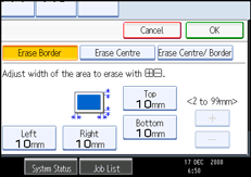 Operation panel screen illustration