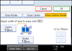 Operation panel screen illustration