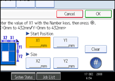 Operation panel screen illustration