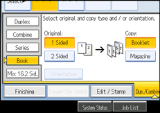 Operation panel screen illustration