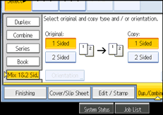 Operation panel screen illustration