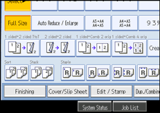 Operation panel screen illustration