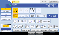 Operation panel screen illustration