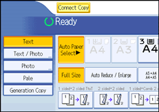 Operation panel screen illustration