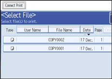 Operation panel screen illustration