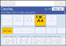 Operation panel screen illustration