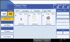 Operation panel screen illustration