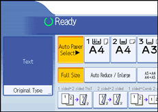 Operation panel screen illustration