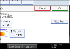 Operation panel screen illustration