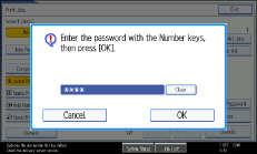 Operation panel screen illustration