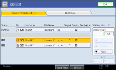 Operation panel screen illustration