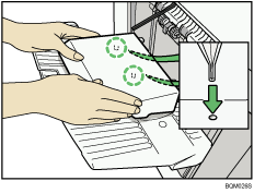 Finisher shift tray illustration