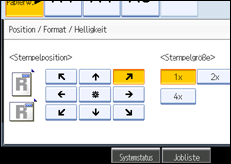 Abbildung des Bedienfeld-Displays