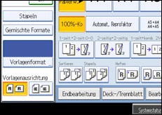 Abbildung des Bedienfeld-Displays