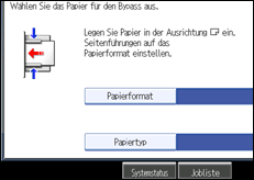 Die Abbildung zeigt das Bedienfeld-Display