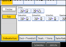 Die Abbildung zeigt das Bedienfeld-Display
