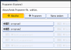 Die Abbildung zeigt das Bedienfeld-Display