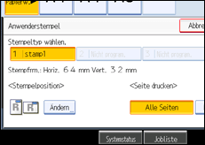 Abbildung des Bedienfeld-Displays