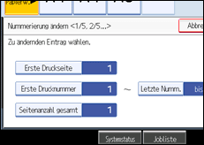 Abbildung des Bedienfeld-Displays