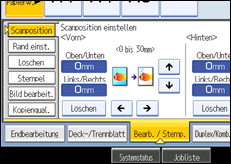 Abbildung des Bedienfeld-Displays