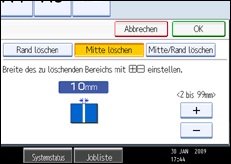 Abbildung des Bedienfeld-Displays