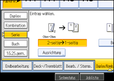 Abbildung des Bedienfeld-Displays