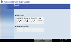 Abbildung des Bedienfeld-Displays