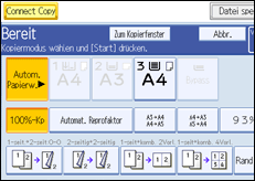 Abbildung des Bedienfeld-Displays