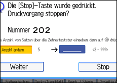 Abbildung des Bedienfeld-Displays
