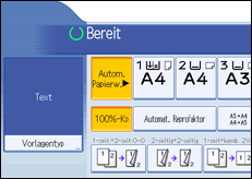 Abbildung des Bedienfeld-Displays