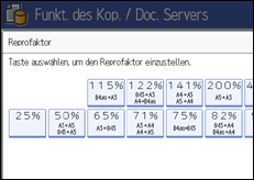 Abbildung des Bedienfeld-Displays