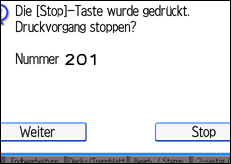Abbildung des Bedienfeld-Displays