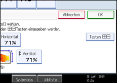 Abbildung des Bedienfeld-Displays