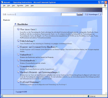 Abbildung des Webbrowser-Bildschirms